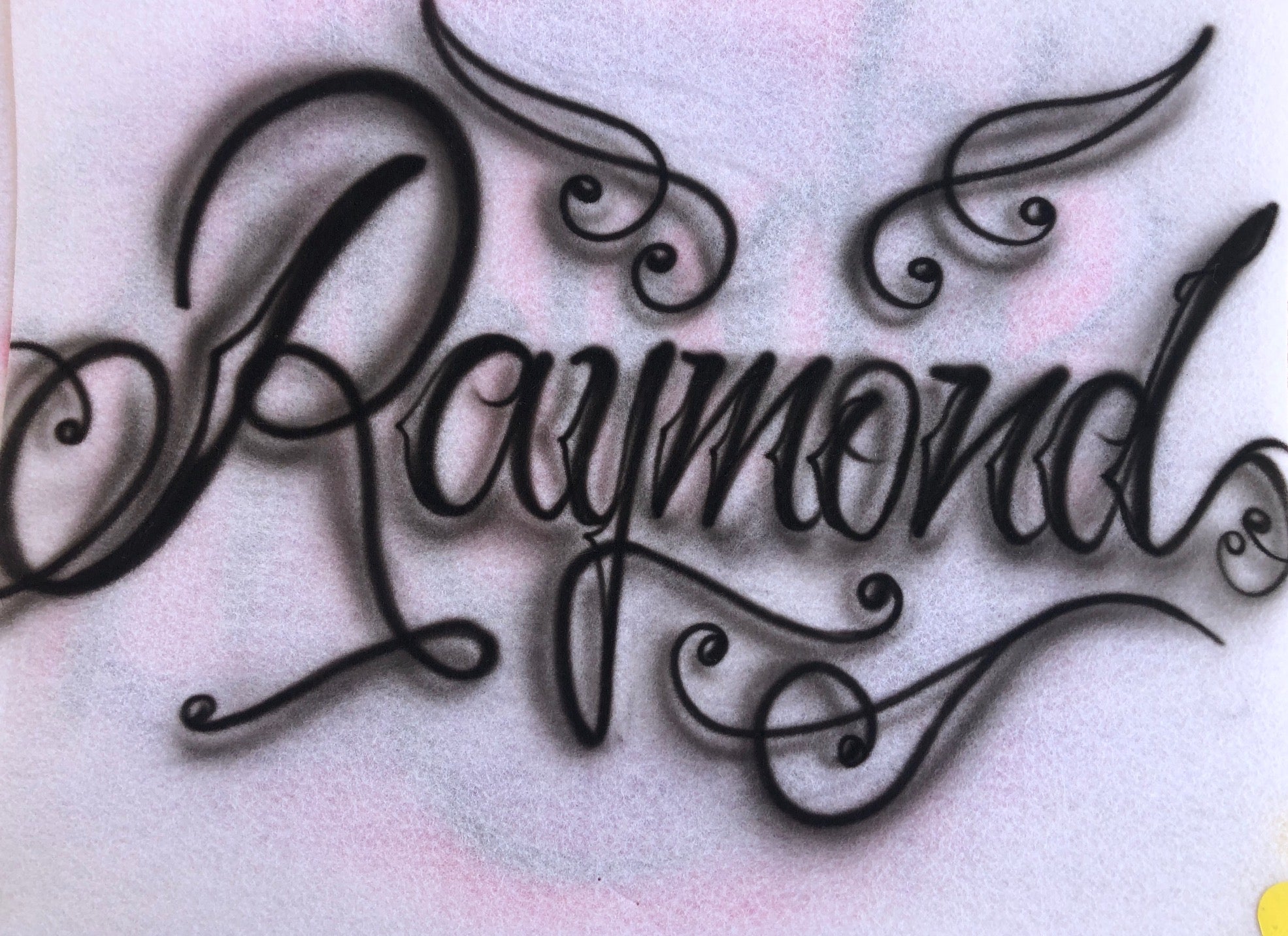Air Brush Script Lettering Airbrush Script Name – grafikoarte